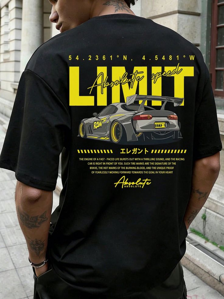 Automotive-Themed Graphic T-Shirt
