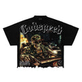 Godspeed Skeleton Driver Graphic Crop Top | Oversized Gothic Streetwear Tee