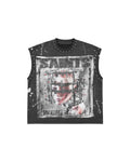 Out of Control Cyber Star Muscle Tee – Washed Black