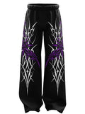 "Purple Star Tribal" Graphic Oversized Black Sweatpants