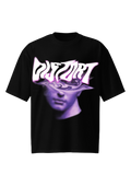 Distort Greek Statue Purple Oversized Tee - Vaporwave Grunge Shirt