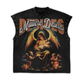 "Matiere Desires" Angel Graphic Sleeveless Shirt | Urban Streetwear