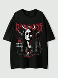 Darkness Embrace the Darkness Graphic Tee – Black Oversized Metal Streetwear T-Shirt