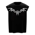 "Tribal Wing" Graphic Muscle Tee - Black