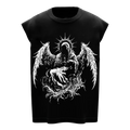 Angel Reaper Graphic Boxy Gym Vest | Oversized Sleeveless Streetwear