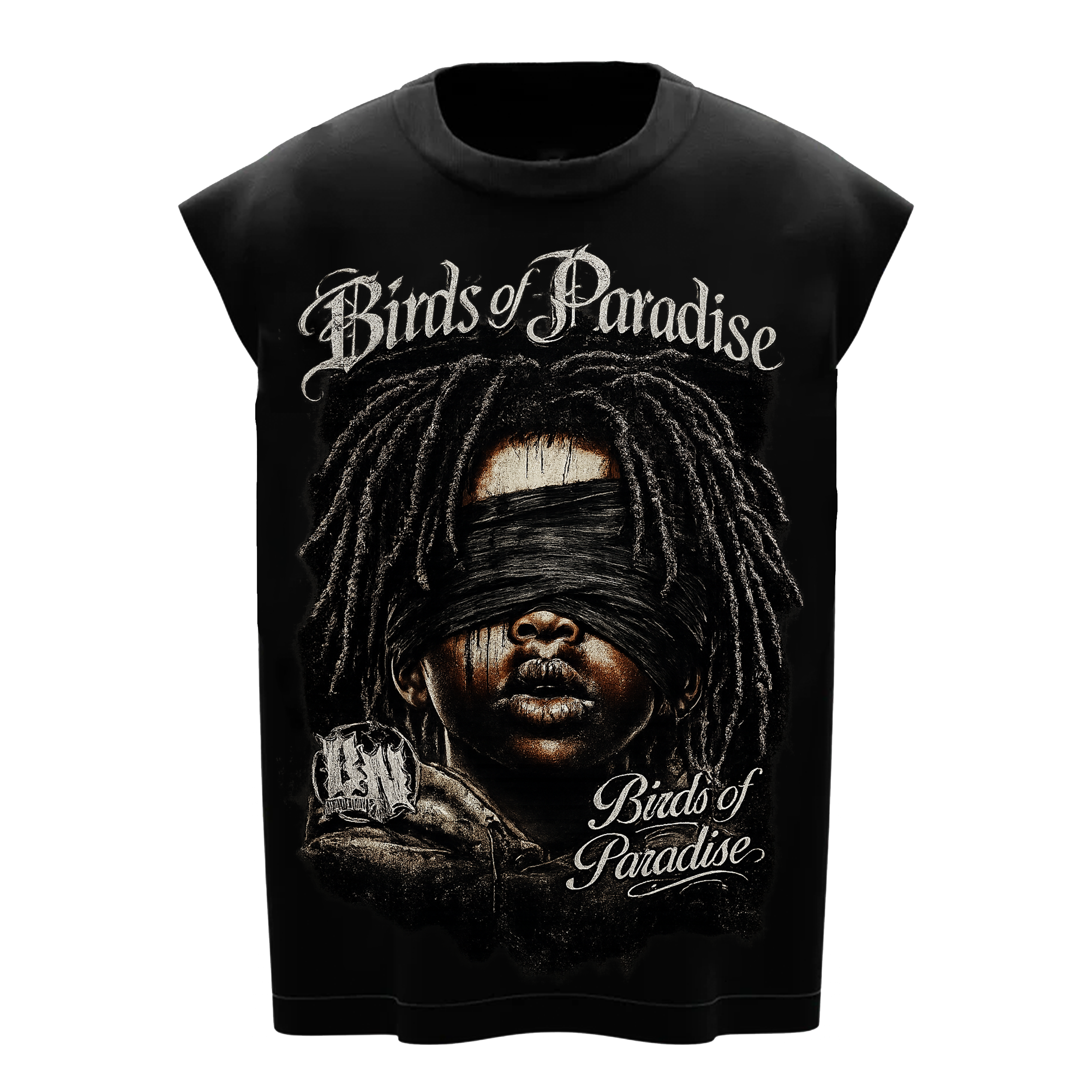Birds of Paradise Graphic Boxy Gym Vest | Oversized Streetwear Sleeveless Tee