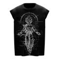 Saiyan Warrior Graphic Boxy Gym Vest | Anime Oversized Sleeveless Streetwear