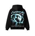 Moonlight Skeleton Oversized Hoodie | Blue Gothic Streetwear Hoodie