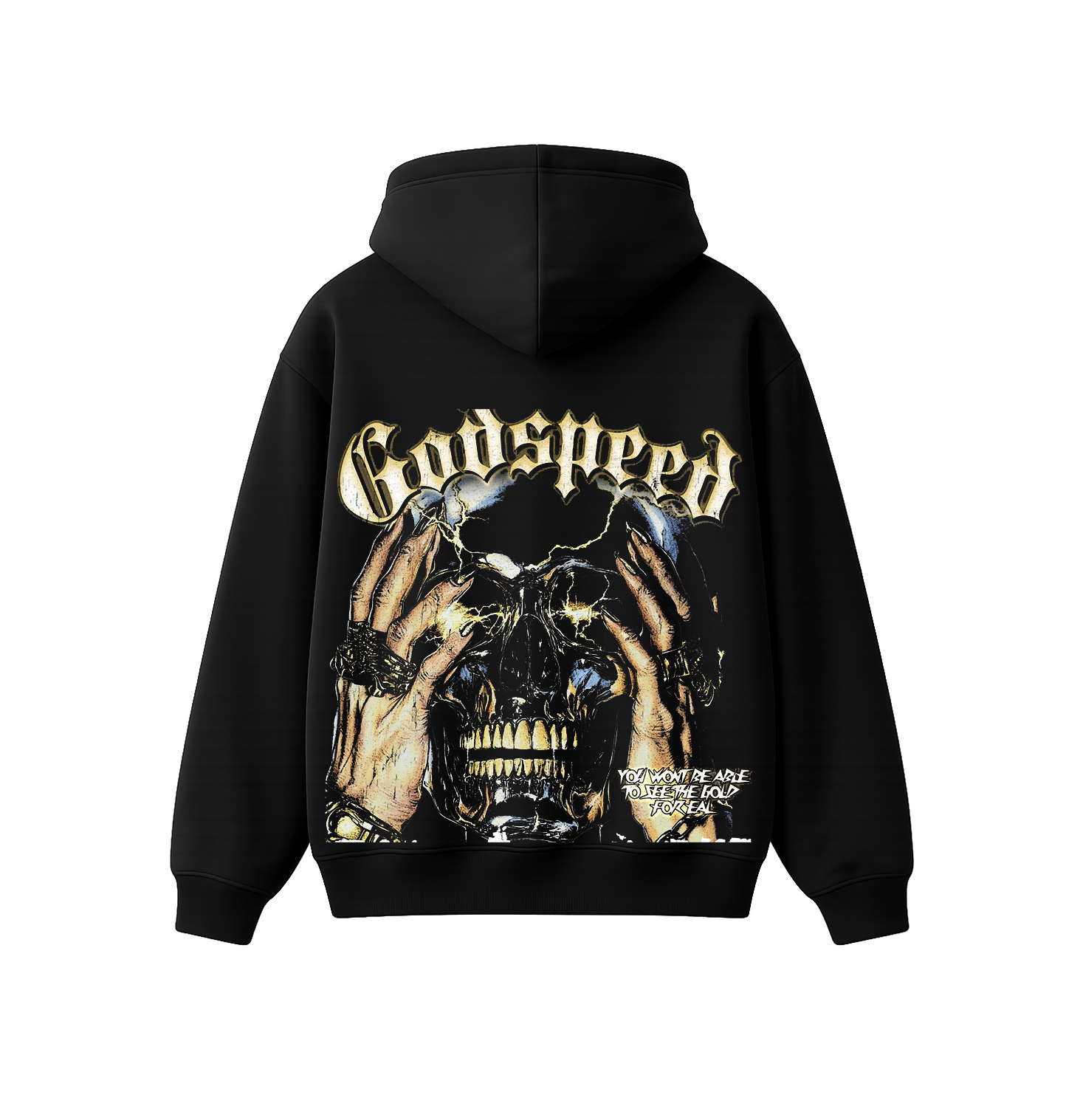 Godspeed Skull Graphic Oversized Hoodie | Premium Gothic Streetwear Hoodie