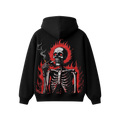 Inferno Skeleton Graphic Oversized Hoodie | Premium Gothic Streetwear Hoodie