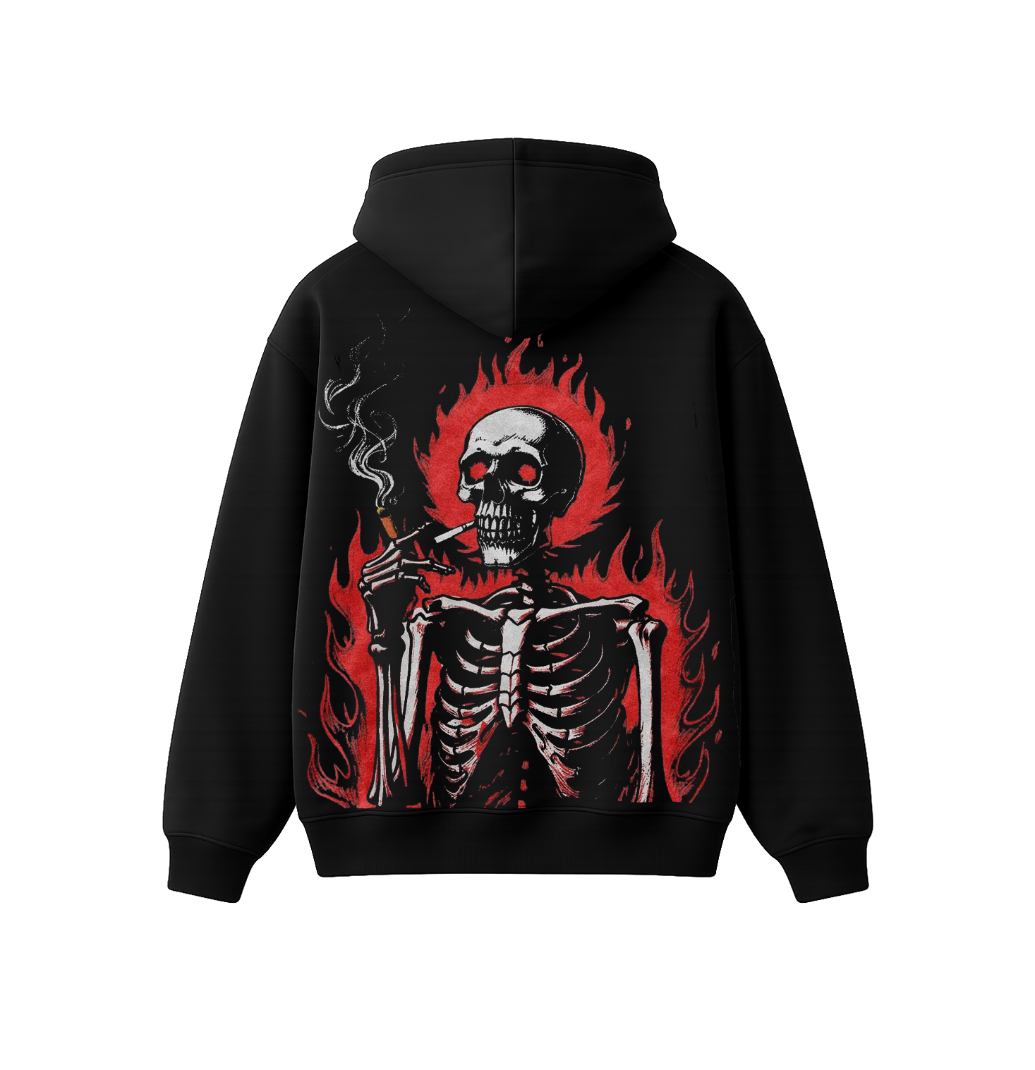 Inferno Skeleton Graphic Oversized Hoodie | Premium Gothic Streetwear Hoodie