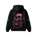 Neon Skull Graphic Oversized Hoodie | Premium Gothic Streetwear Hoodie