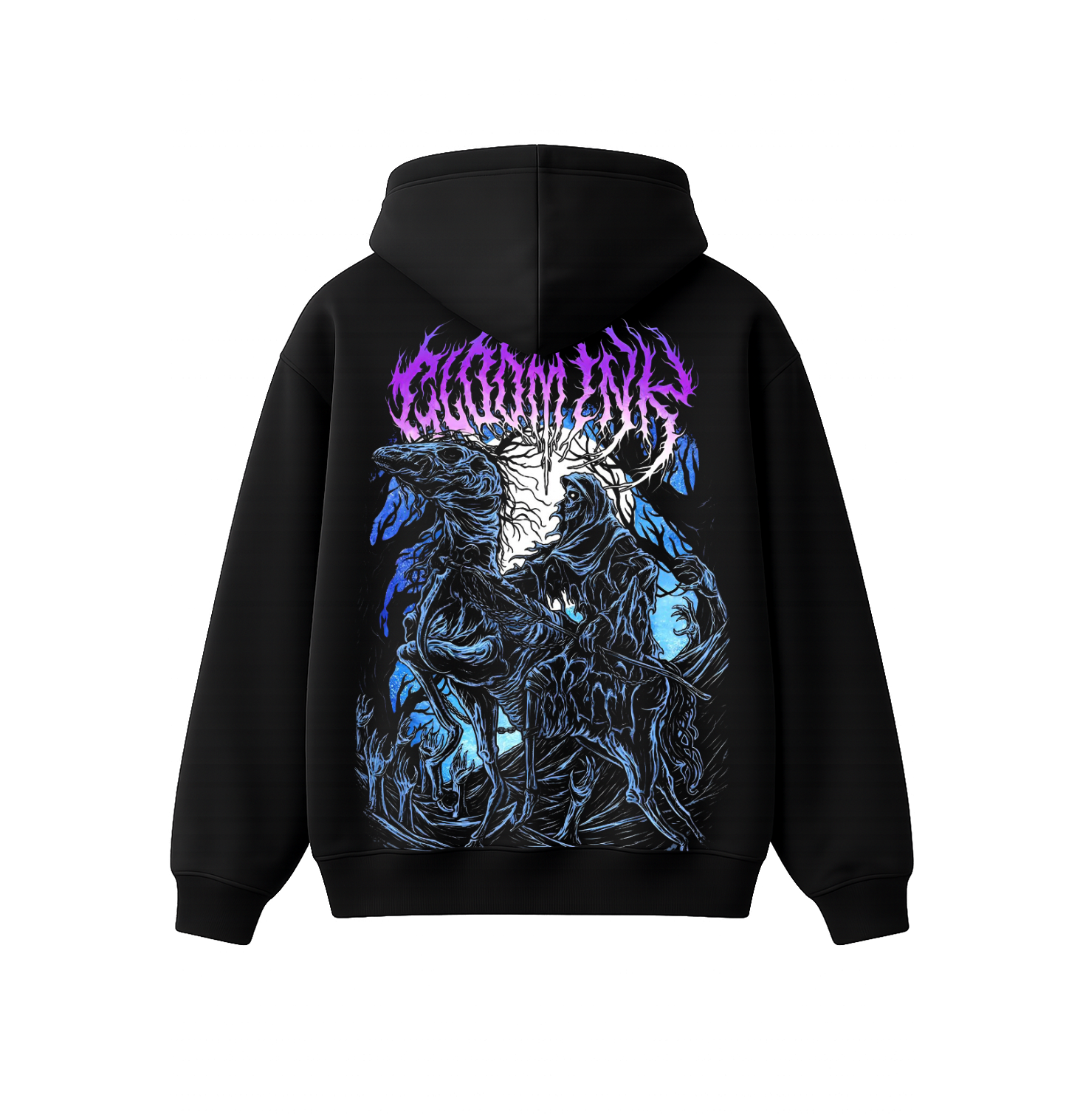 Raven Reaper Graphic Oversized Hoodie – Premium Heavyweight Streetwear