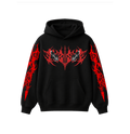 Crimson Eclipse Oversized Hoodie – Gothic Streetwear Graphic Hoodie