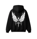 Celestial Reaper Oversized Hoodie | Gothic Angel Streetwear