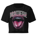 Desire Graphic Women's Crop Top | Y2K Glam Aesthetic Black Baby Tee