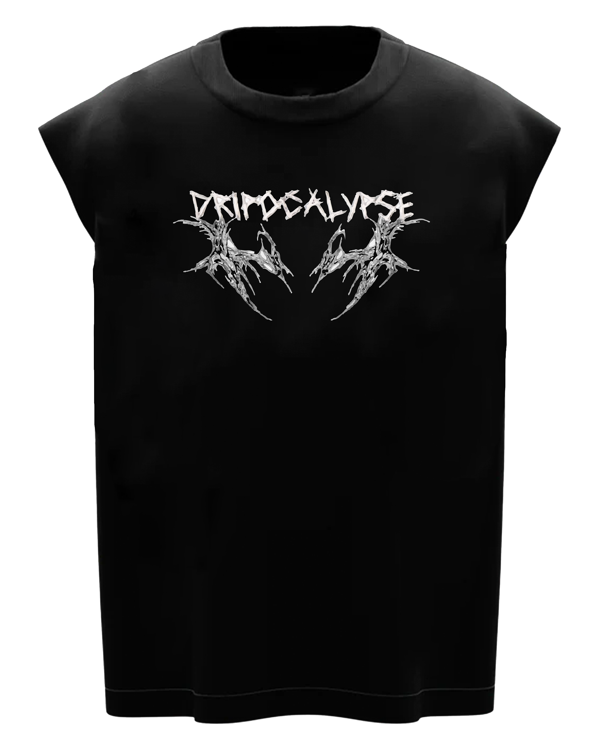 Dripocalypse Chrome Boxy Gym Vest - Oversized Sleeveless Workout Tee