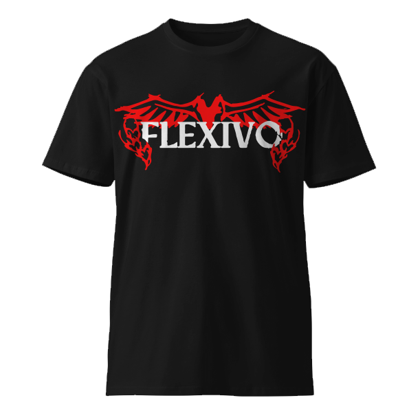 FLEXIVO Phoenix Wings Graphic T-Shirt – Black Unisex Streetwear Tee