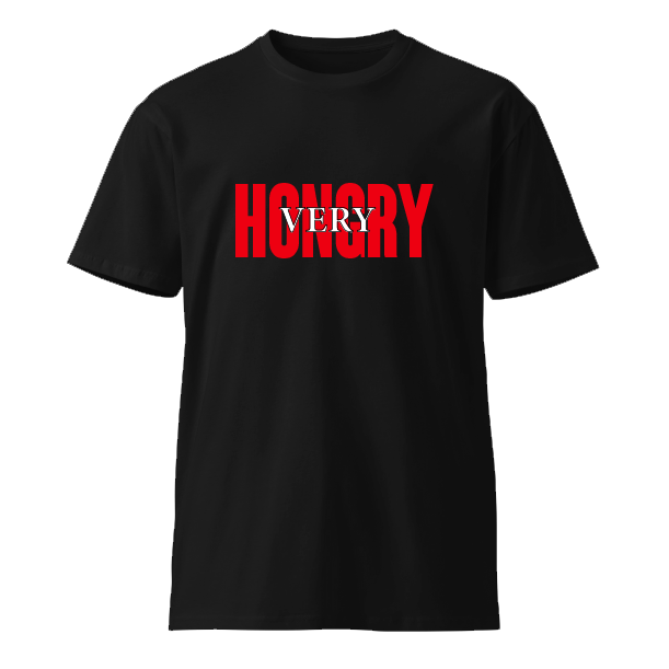 Very Hungry Graphic Tee - Bold Streetwear Black T-Shirt