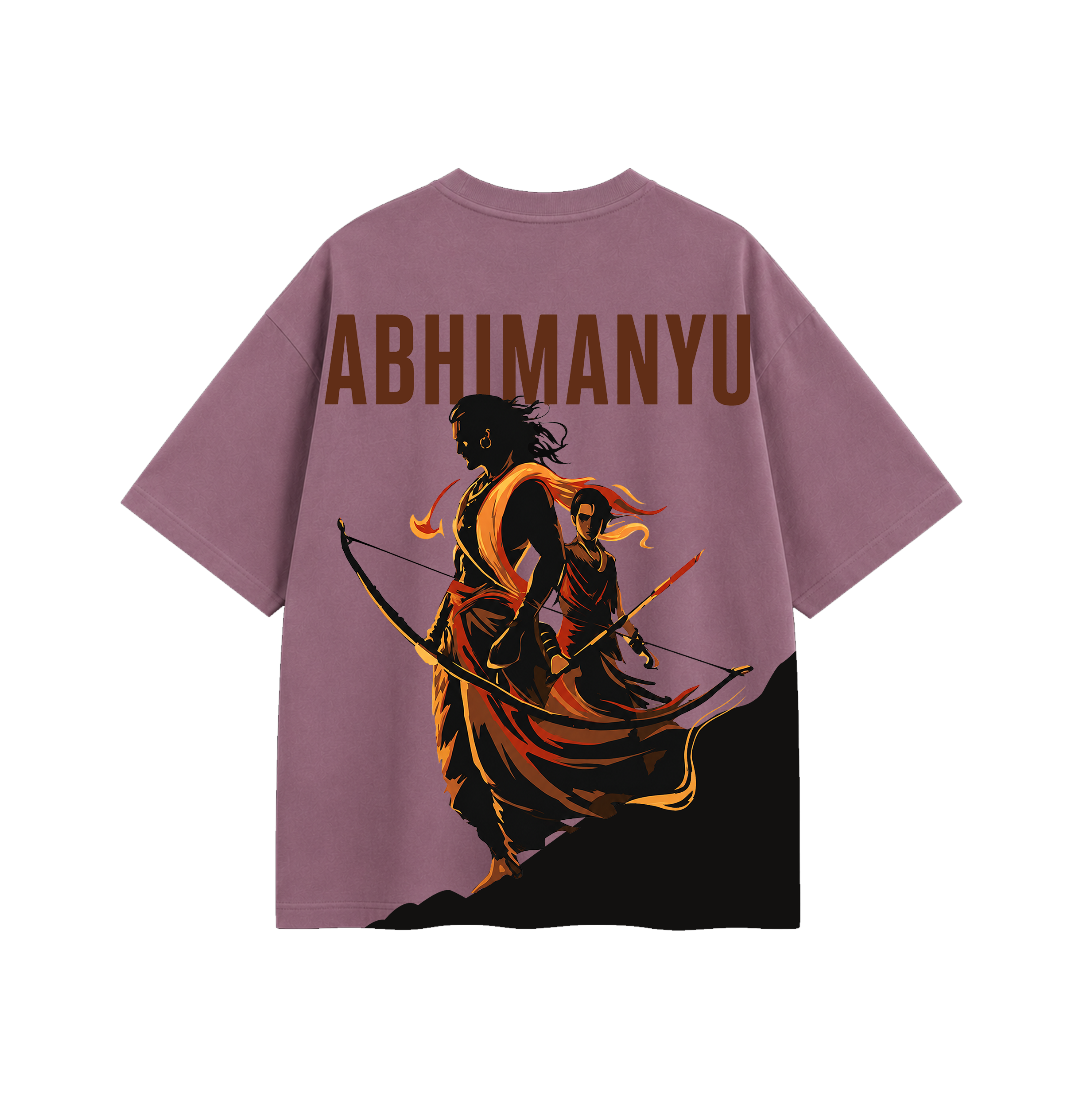 Abhimanyu Oversized T-Shirt for Men & Women | Mythological Warrior Graphic Tee | 180 GSM Premium Cotton