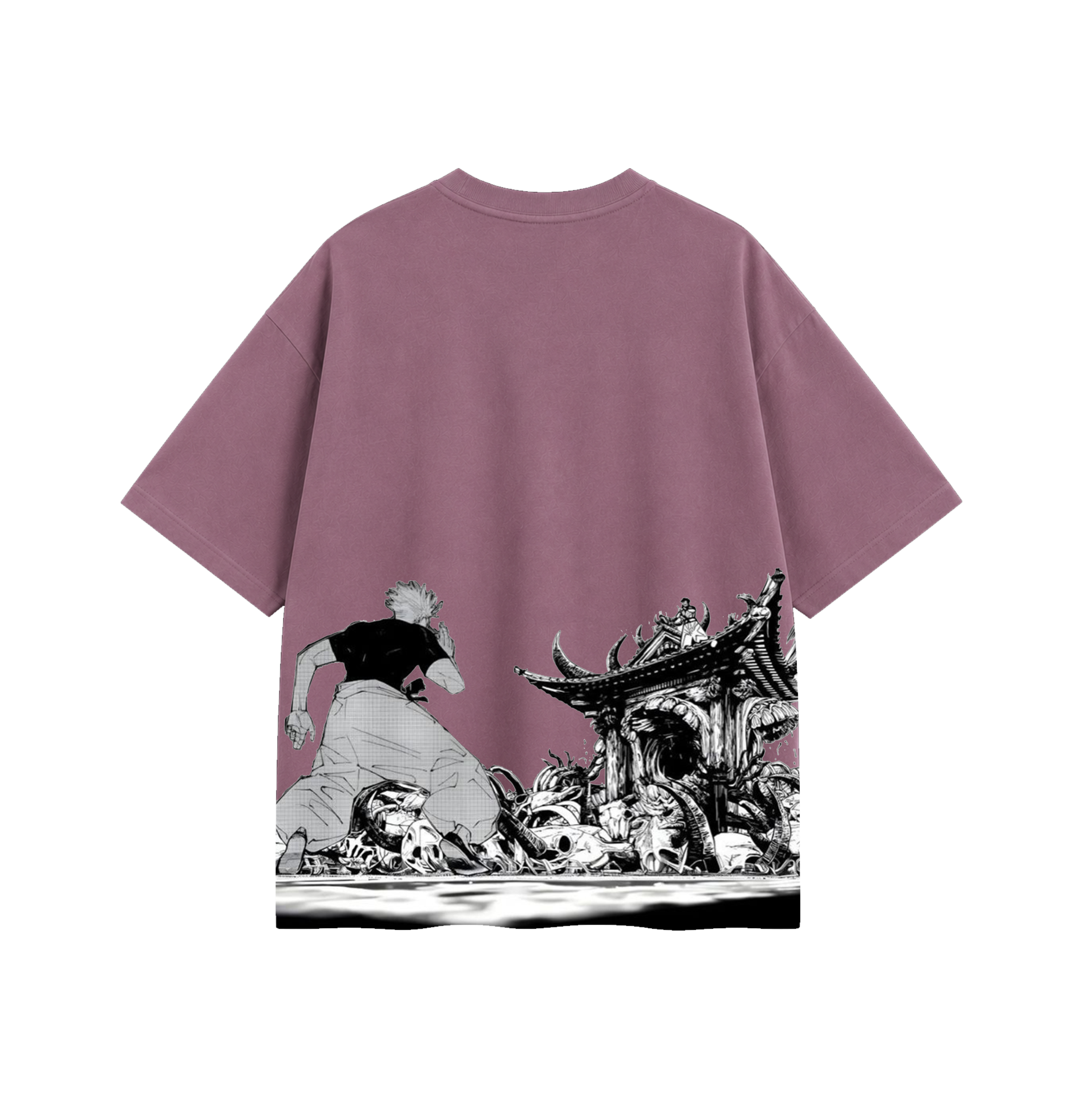 Samurai Ruins Oversized T-Shirt for Men & Women | Japanese Manga Graphic Tee | 180 GSM Premium Cotton