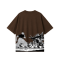 Samurai Ruins Oversized T-Shirt for Men & Women | Japanese Manga Graphic Tee | 180 GSM Premium Cotton