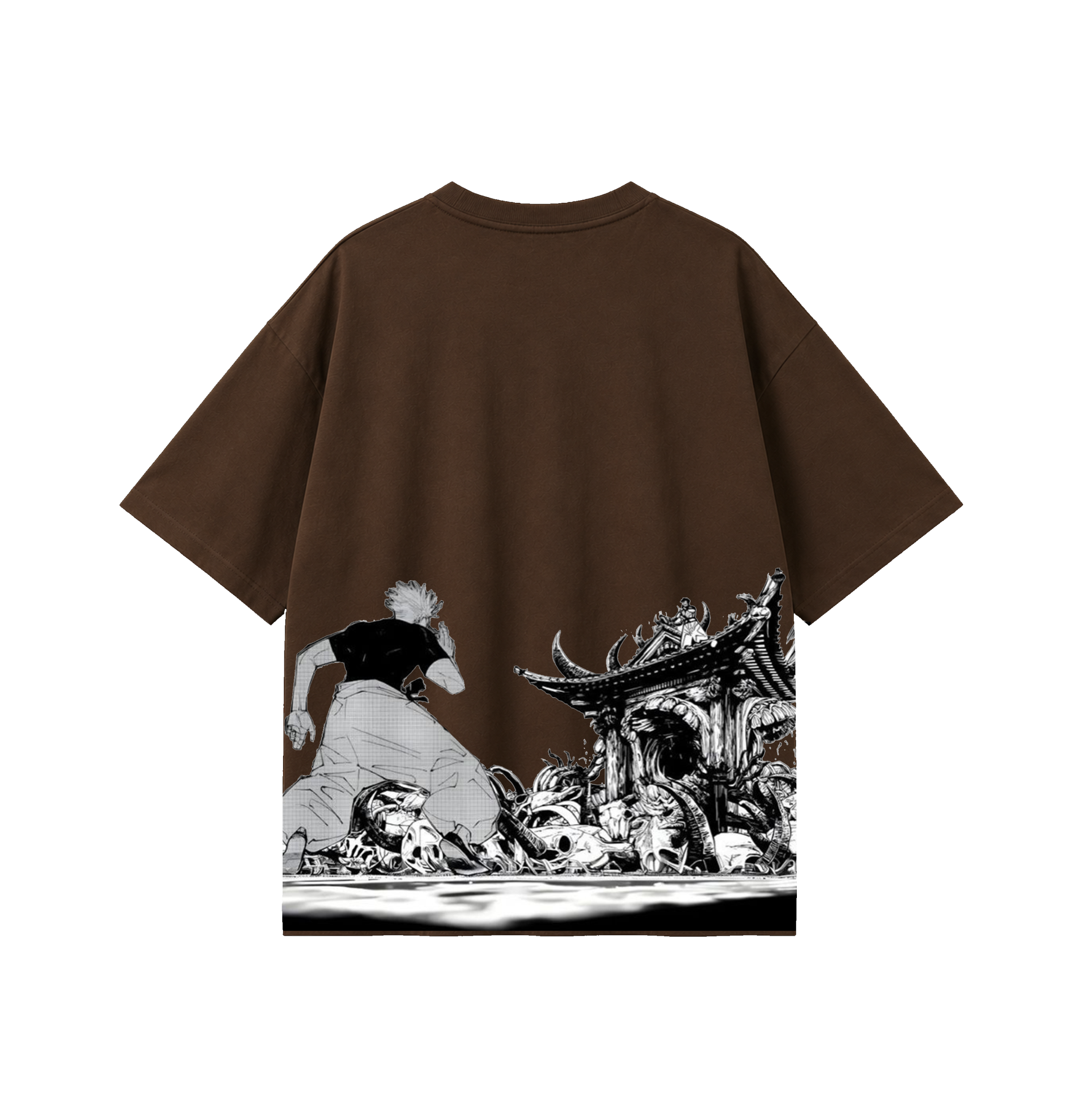 Samurai Ruins Oversized T-Shirt for Men & Women | Japanese Manga Graphic Tee | 180 GSM Premium Cotton