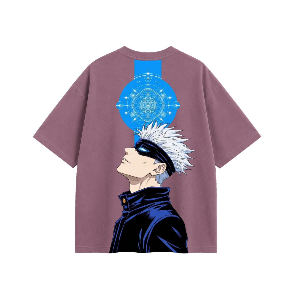 Infinity Sorcerer Oversized T-Shirt for Men & Women | Anime Inspired Graphic Tee | 180 GSM Premium Cotton