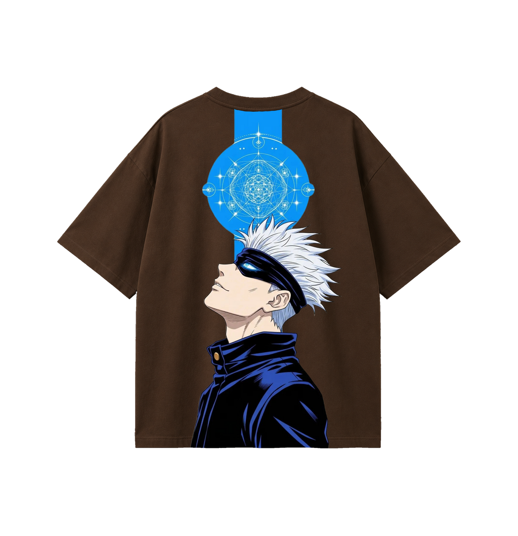 Infinity Sorcerer Oversized T-Shirt for Men & Women | Anime Inspired Graphic Tee | 180 GSM Premium Cotton