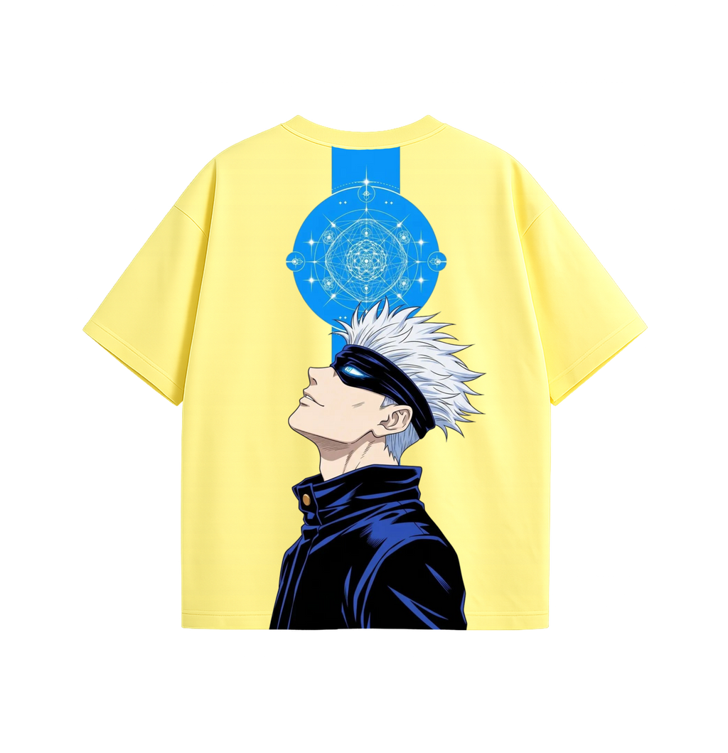 Infinity Sorcerer Oversized T-Shirt for Men & Women | Anime Inspired Graphic Tee | 180 GSM Premium Cotton