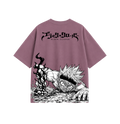 Dark Fantasy Warrior Oversized T-Shirt | Anime Inspired Graphic Tee | 180 GSM Cotton
