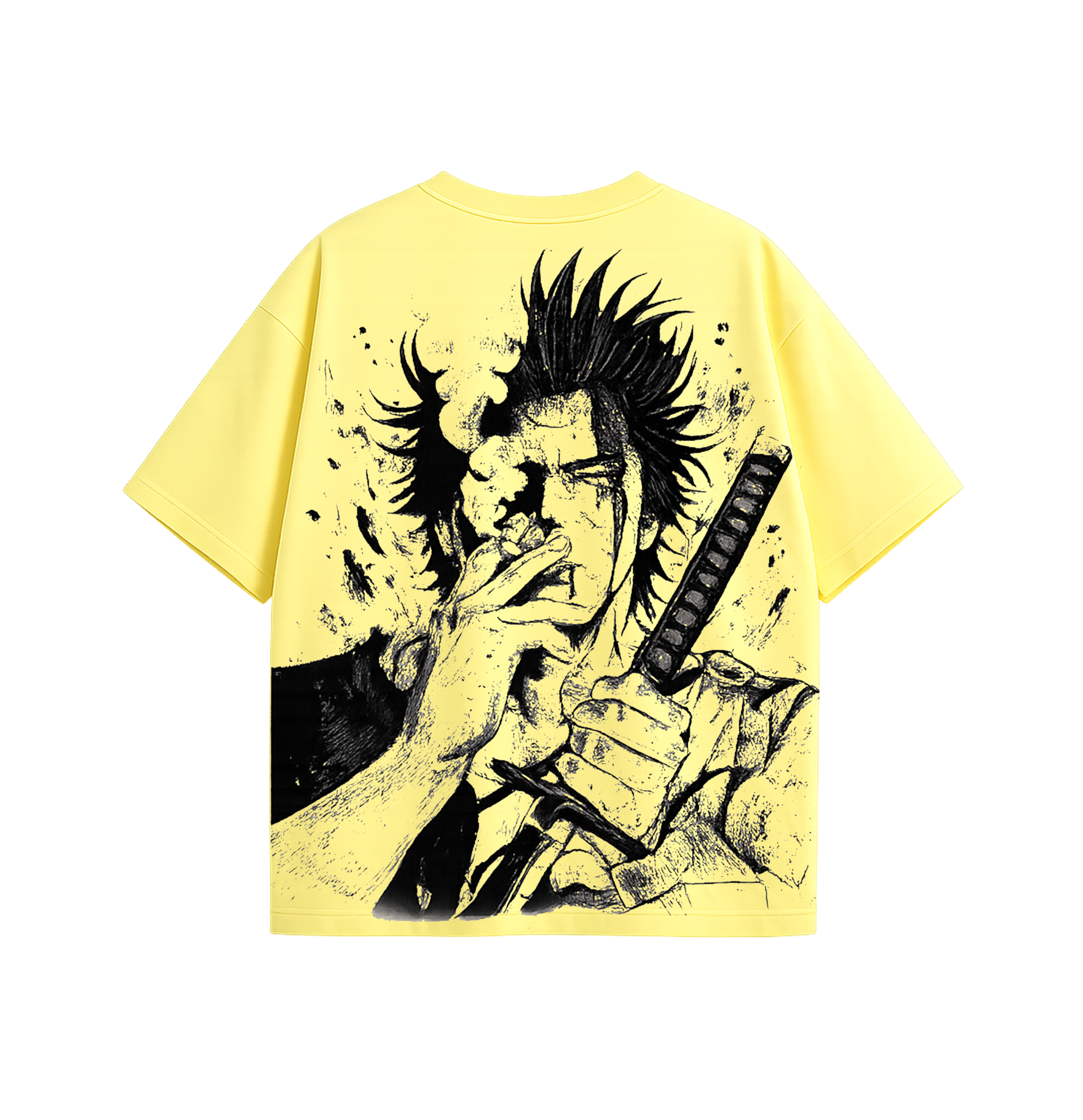 Samurai Warrior Oversized T-Shirt | Vintage Manga Inspired Graphic Tee | 180 GSM Cotton