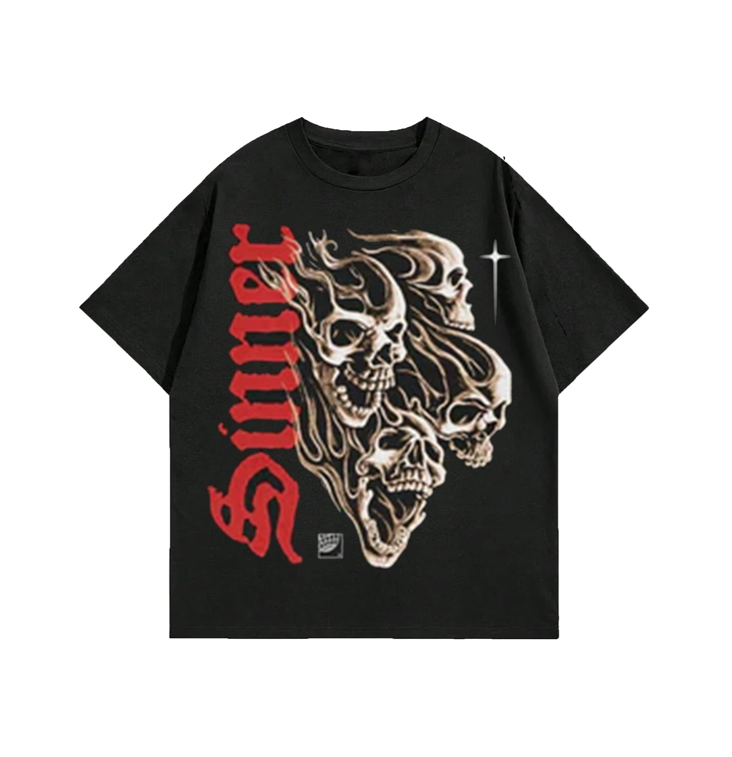 "Sinner" Skull Graphic Tee | Edgy Urban Streetwear