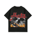 "Hunter" Eagle Graphic Oversized Black Unisex T-Shirt
