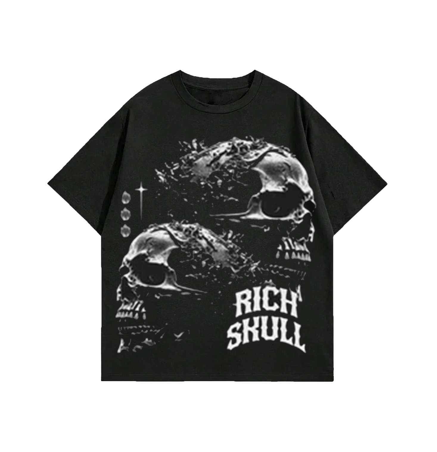 Rich Skull: Philosophical Gothic Graphic T-Shirt