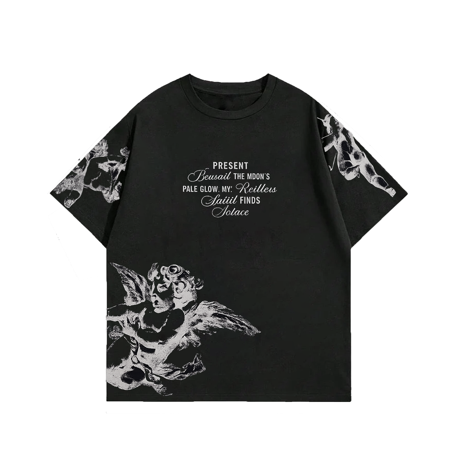 Cherub-Themed Graphic T-Shirt