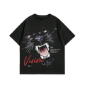 "Vision" Panther Graphic Oversized Black Unisex T-Shirt