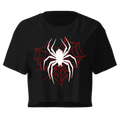 Spider Web Graphic Crop Top | Gothic Y2K Aesthetic Women's Baby Tee