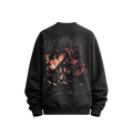 Inferno Reaper Oversized Black Sweatshirt | Gothic Streetwear Crewneck