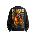 Power Zeus Oversized Sweatshirt | Greek Mythology Graphic Streetwear | Premium Unisex | Shubhovastra