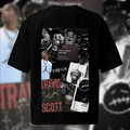 Travis Scott "MY EYES" Utopia Collage Graphic T-Shirt - Black
